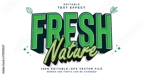 Editable text style effect - Fresh Nature text style theme.