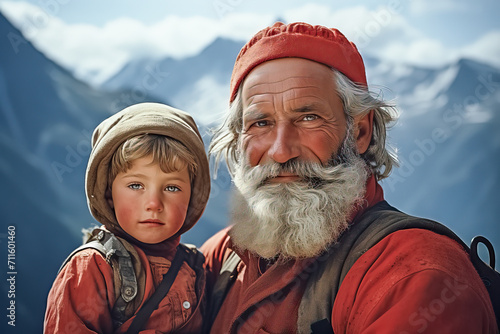 Heidi mit ihrem Grossvater in den Bergen, Generative AI