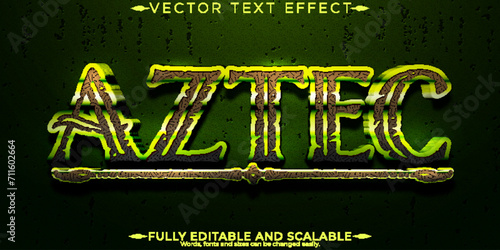 Aztec ruin text effect, editable maya and peru text style
