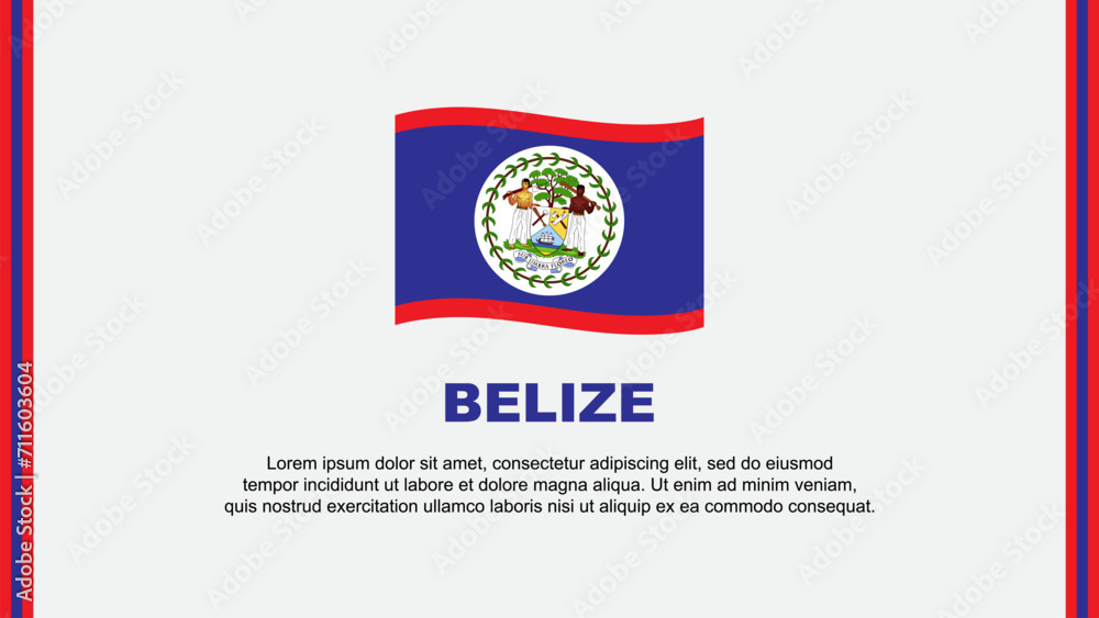 Belize Flag Abstract Background Design Template. Belize Independence Day Banner Social Media Vector Illustration. Belize Cartoon Belize Flag Abstract Background Design Template. Belize Independence Day Banner Social Media Vector Illustration. Belize Cartoon