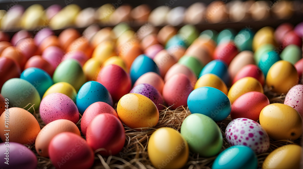 closeup view of colorful easter eggs background closeup view of colorful easter eggs background