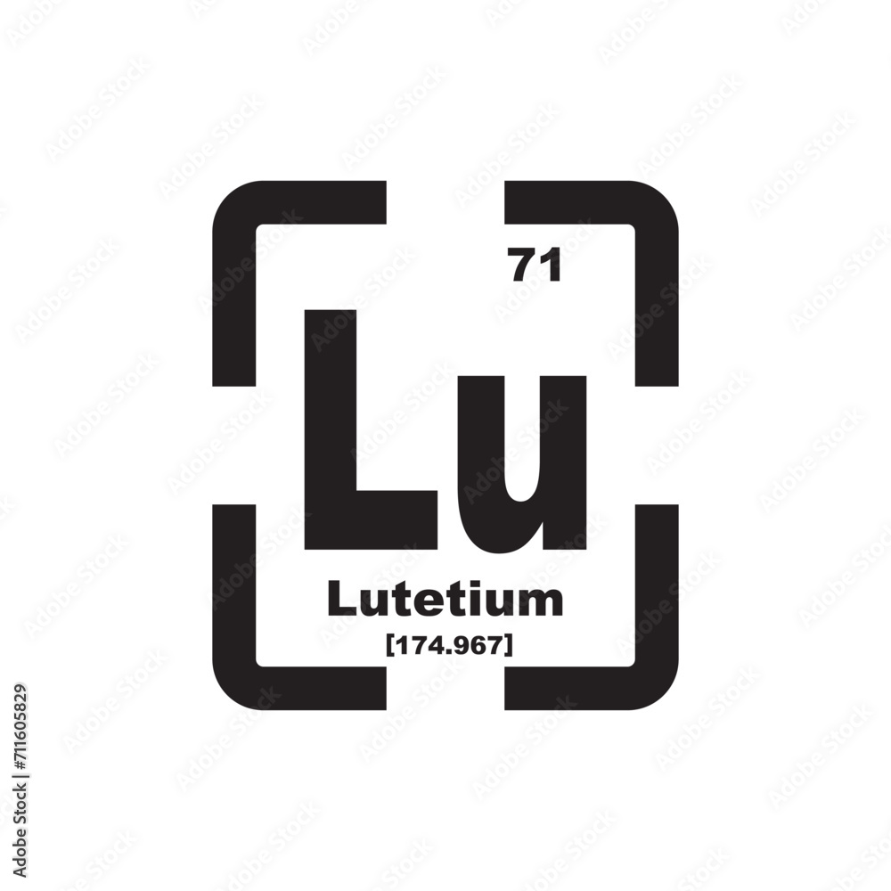 Lutetium icon, chemical element in the periodic table Lutetium icon, chemical element in the periodic table