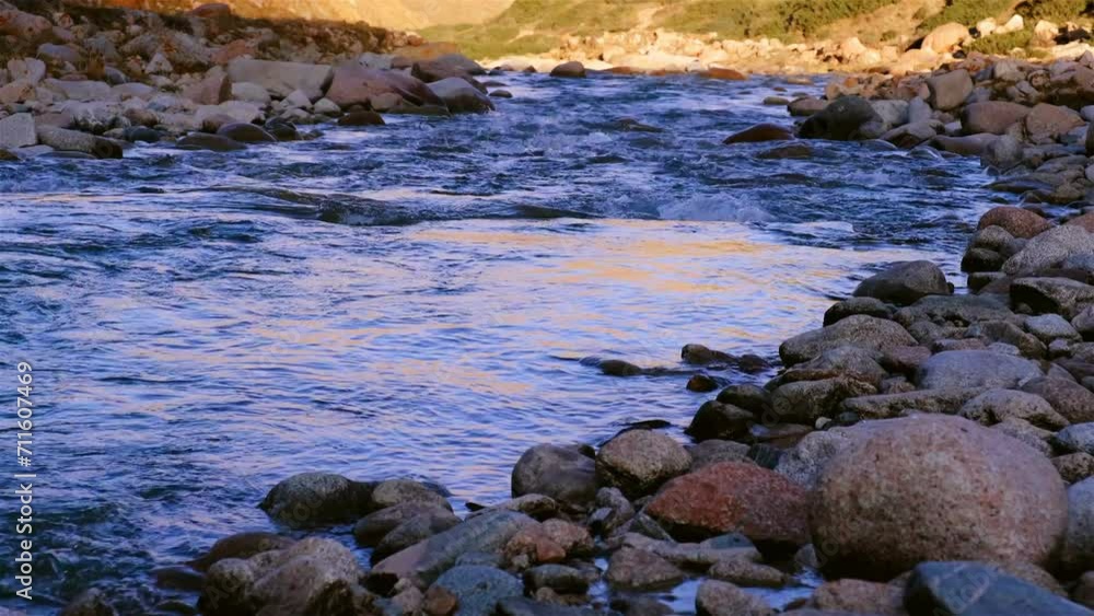 Crystal clear water of a mountain river in the highlands Crystal clear water of a mountain river in the highlands
