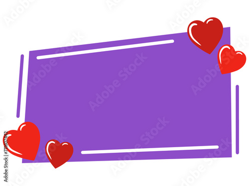 Valentine Heart Frame Background Illustration 