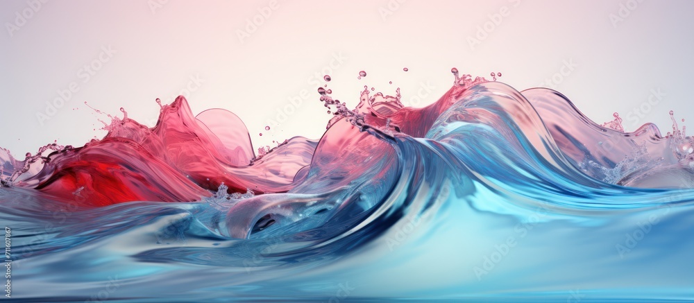 wave composition background with colorful gradient transition