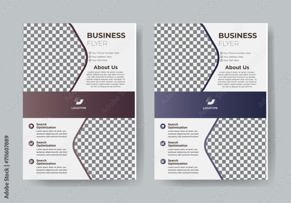 Corporate business flyer template design