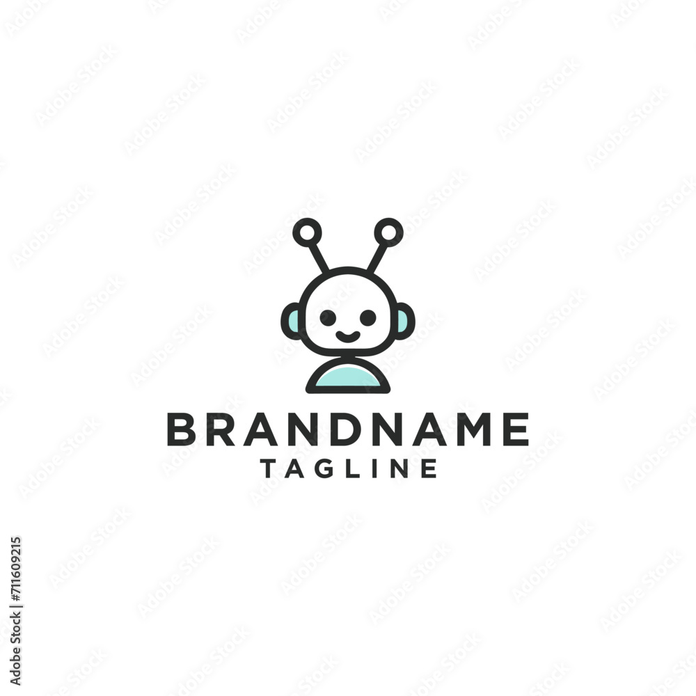 Artificial Intelligence robot logo Artificial Intelligence robot logo