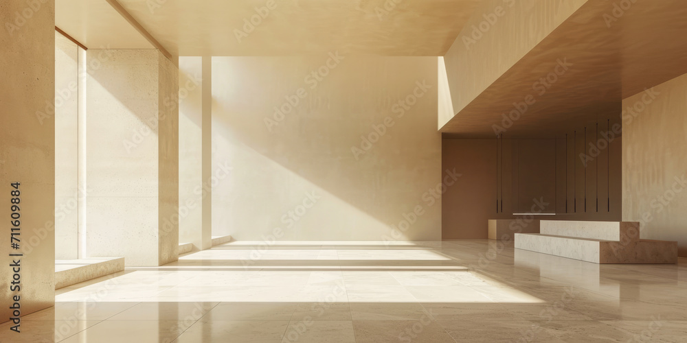 Obraz premium Minimalist architectural design composition