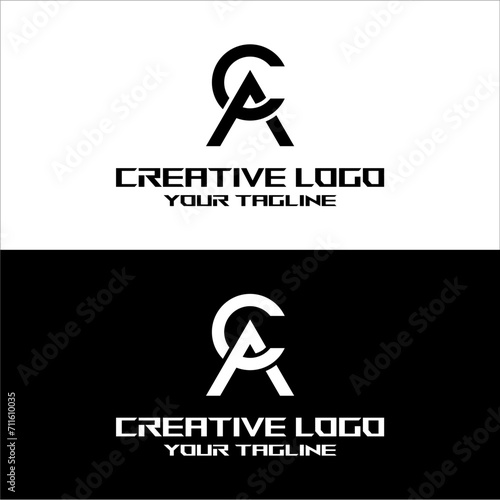creative letter logo ac desain vektor