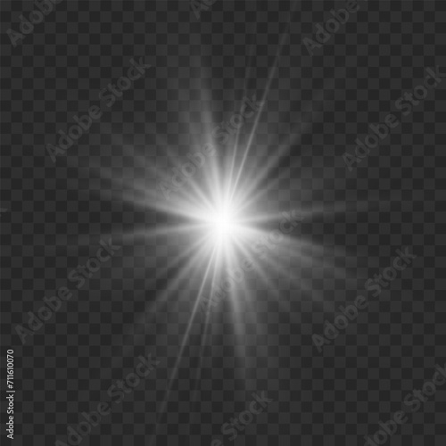 Light star white png. Light sun white png. Light flash white png. vector illustrator.