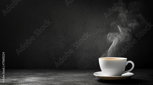 Coffee Cup with Black Background photo