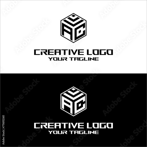 creative letter logo ac desain vektor