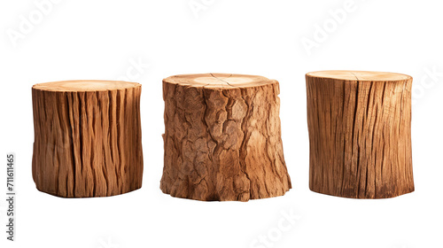 Hardwood tree stump isolated on transparent background Remove png, Clipping Path, pen tool