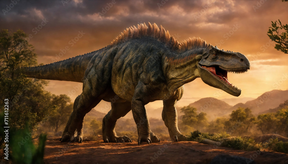 Fototapeta premium carnivore dinosaur in the wild,