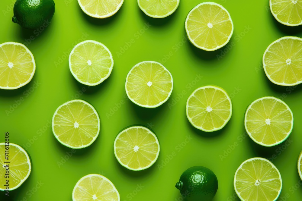 Green lime pattern background.