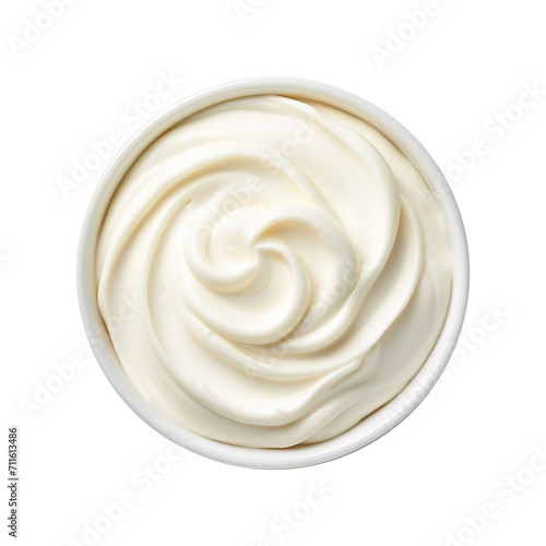 Bowl of sour cream isolated on transparent background Remove png, Clipping Path, pen tool