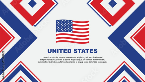 Wallpaper Mural United States Flag Abstract Background Design Template. United States Independence Day Banner Wallpaper Vector Illustration. United States Independence Day Torontodigital.ca