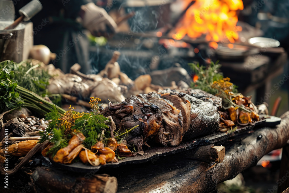 Traditional Icelandic dish Hangikjot, the smoked lamb