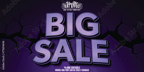 Big sale editable text effect, customizable social media and marketing 3D font style