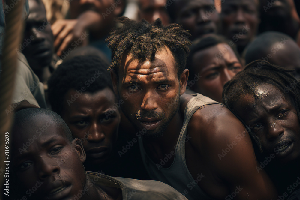 Generative AI photo of handsome confident man ship captain on a liner in the sea Generative AI photo of handsome confident man ship captain on a liner in the sea