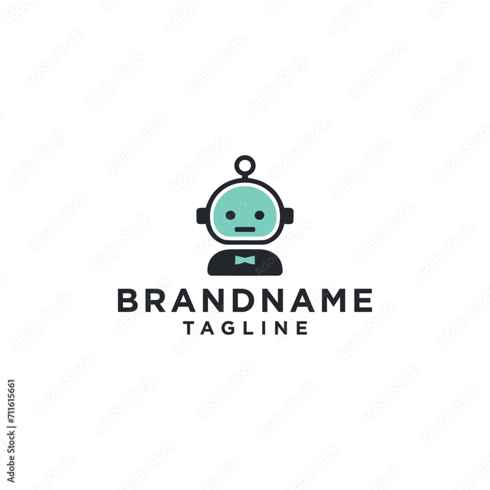 Artificial Intelligence robot logo Artificial Intelligence robot logo