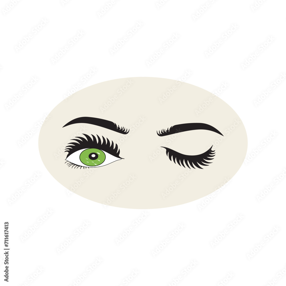 Female eyes icon with eye brows. Illustration of woman's sexy luxurious eye with perfectly shaped eyebrows and full lashes. Hand-drawn Idea for business visit card, typography vector. Female eyes icon with eye brows. Illustration of woman's sexy luxurious eye with perfectly shaped eyebrows and full lashes. Hand-drawn Idea for business visit card, typography vector.