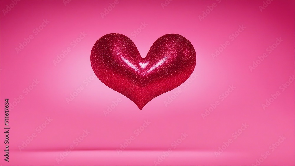 pink heart on a pink background A pink glitter background with two hearts on it. The hearts are red and have some shadows and lights 