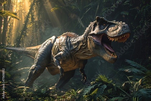 T-rex in Jungle Roaring