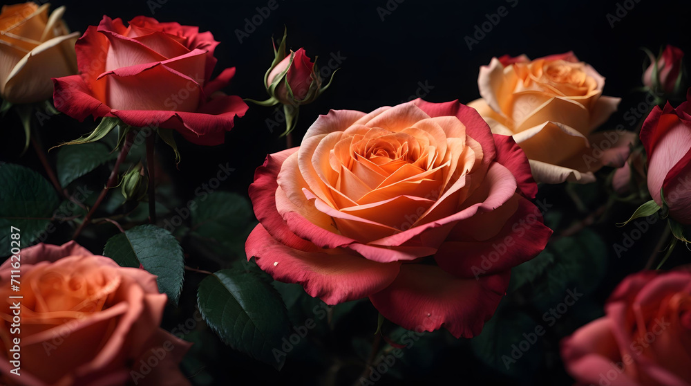 Red and Pink Roses