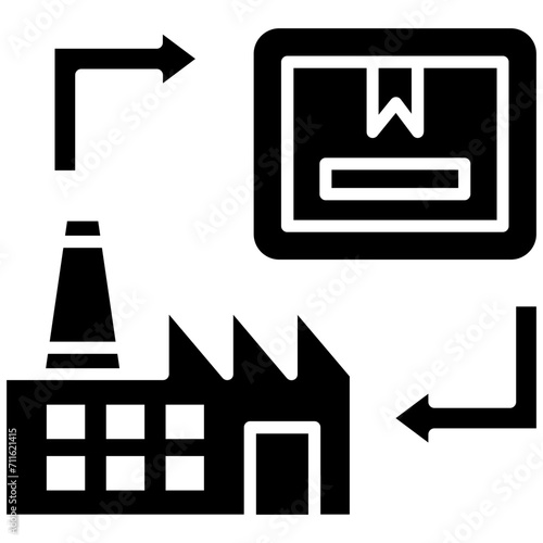 Product Remanufacturing icon vector image. Can be used for Economy.