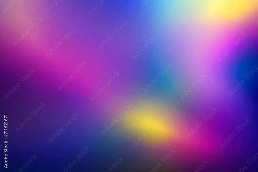 Colourful blurred purple, yellow and blue gradient background.