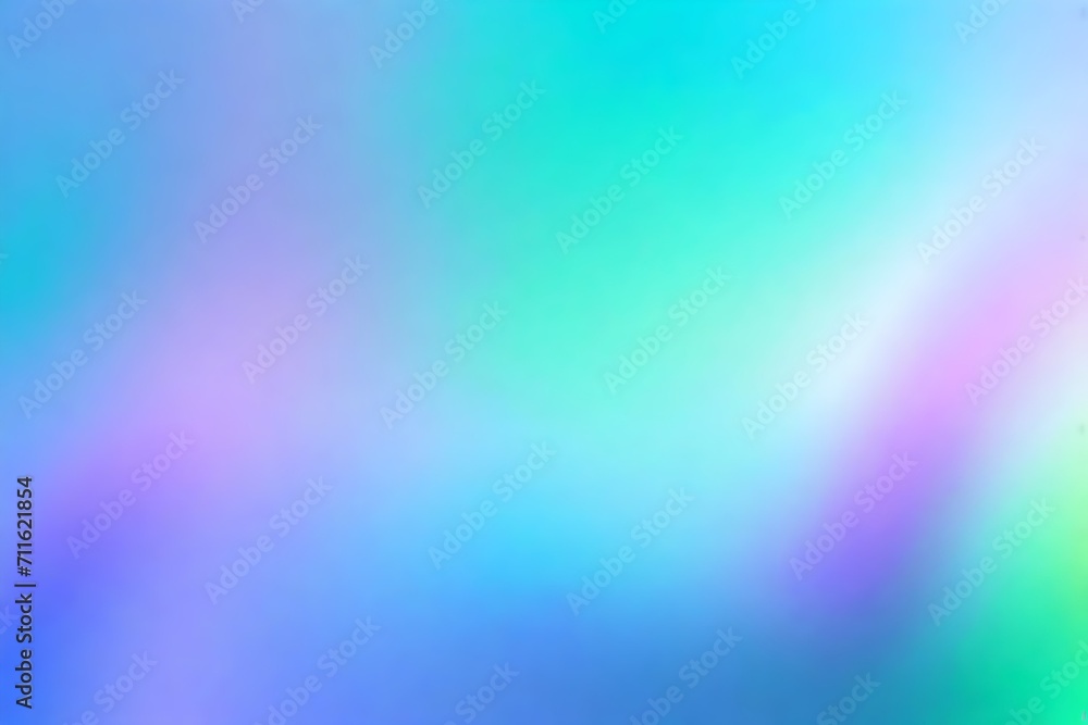 Blue, purple, green gradient. Soft pastel color gradient. Holographic blurred abstract background.