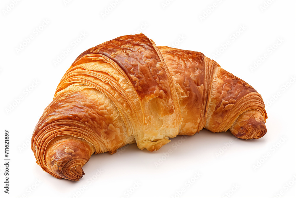 fresh french croissant isolated on white background fresh french croissant isolated on white background