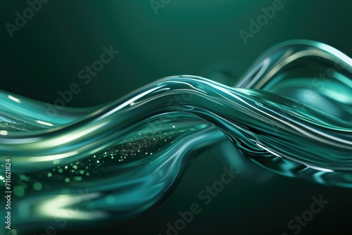 luxury background images Green, clear like glass. 3D illustration.