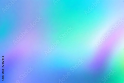 Blue, purple, green gradient. Soft pastel color gradient. Holographic blurred abstract background.