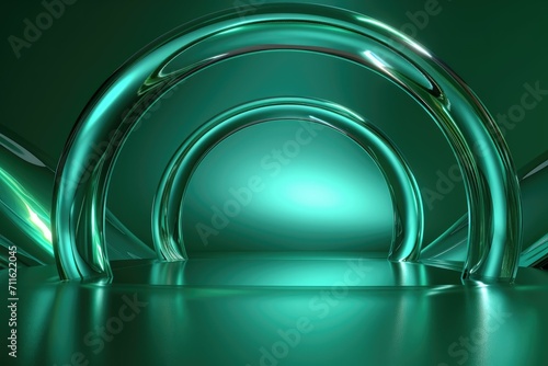 luxury background images Green, clear like glass. 3D illustration.