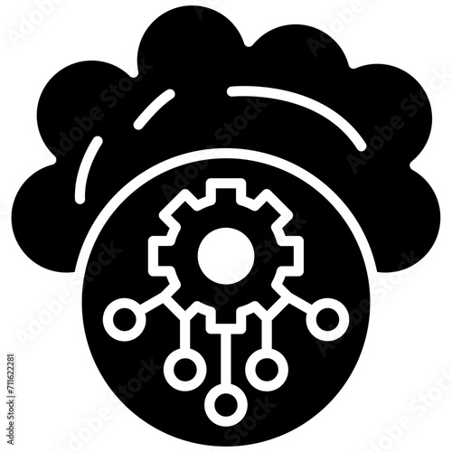 Cloud Services icon vector image. Can be used for Web Hosting.