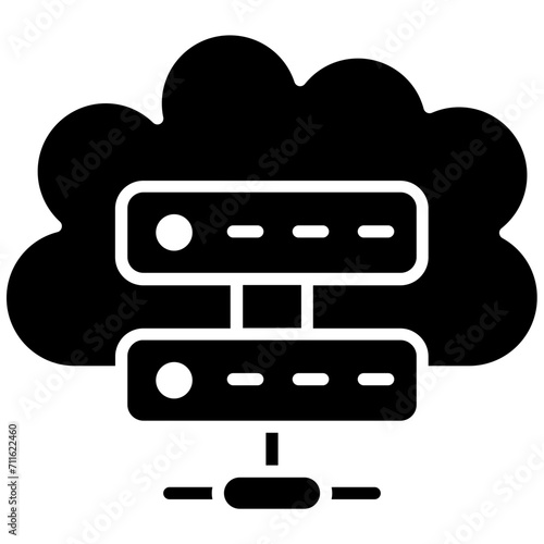 Database Center icon vector image. Can be used for Web Hosting.