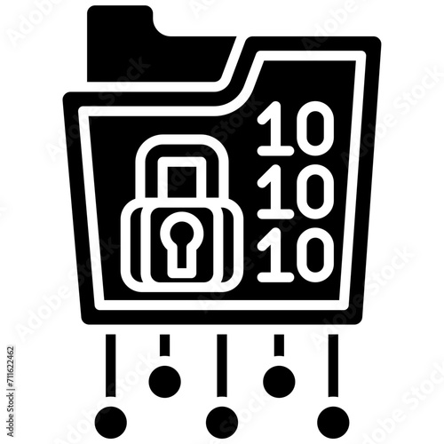 Database Encryption icon vector image. Can be used for Web Hosting.