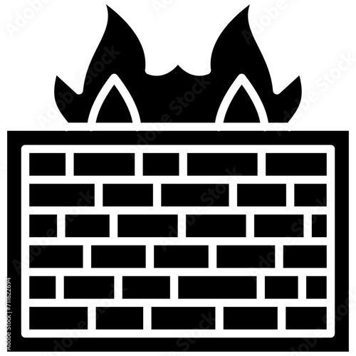 Firewall icon vector image. Can be used for Web Hosting.