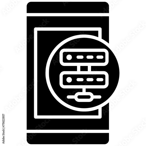 Mobile App Server icon vector image. Can be used for Web Hosting.