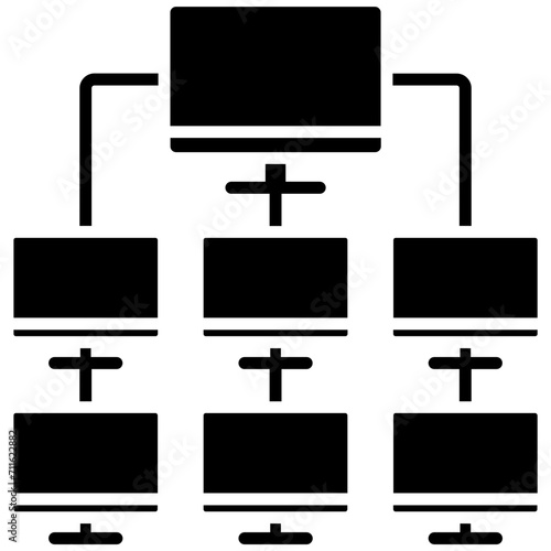 Network Hub icon vector image. Can be used for Web Hosting.