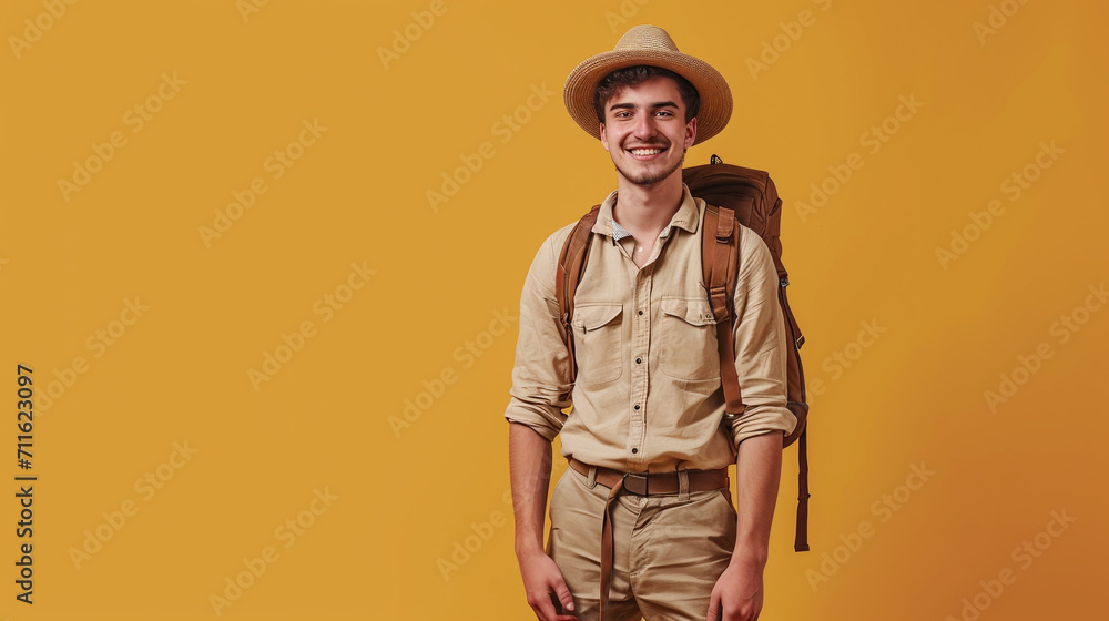 a man ready for adventure outdoor travel