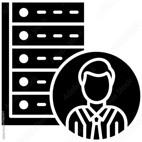 Server Client icon vector image. Can be used for Web Hosting.