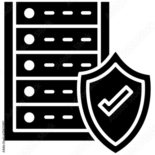Server Protection icon vector image. Can be used for Web Hosting.