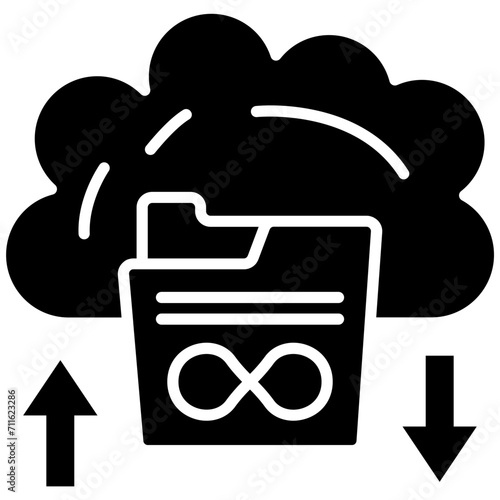 Unlimited Storage icon vector image. Can be used for Web Hosting.