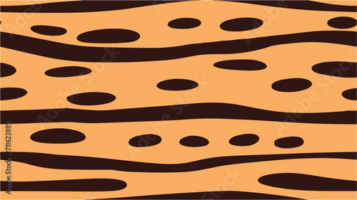 Brush abstract pattern. Abstract modern giraffe seamless pattern. Decorative hand drawn lines seamless pattern. Modern paint line background. Monochrome Hand Drawn Texture With Wavy Lines.