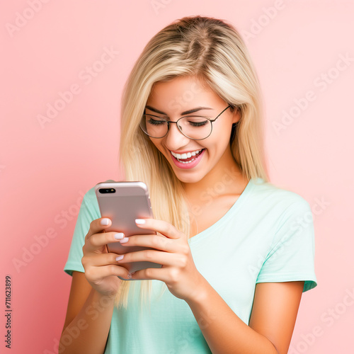 young woman using her phone