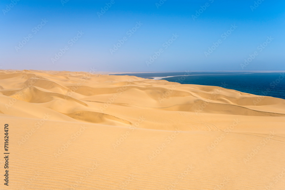 waves of dunes at Sandwich Harbour, Namibia