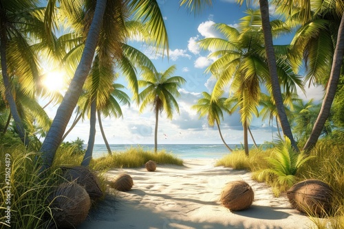 serene tropical beach scene